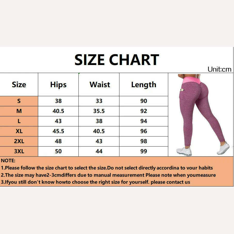 Women's Casual Fitness Trousers High Waist Pocket Yoga Leggings Scrunch Butt Workout Tights High Waist Push Up Yoga Gym Leggings - KIMLUD