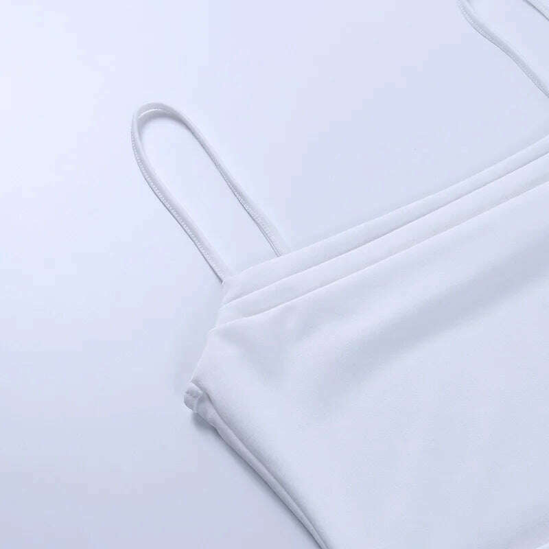 Women's Sexy Style Camisole Dress Long Skirt Solid Color One-Neck Pleated Long Skirt 28456P - KIMLUD