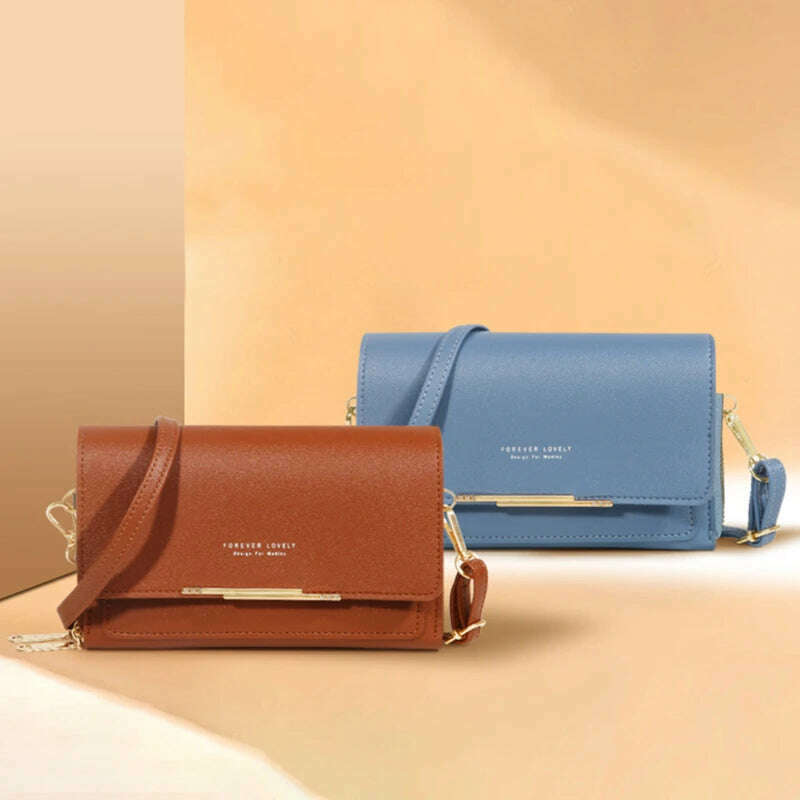 Women's Wallet Korean Handbag Multi Card Large Capacity Casual Shoulder Bag Mobile Phone Packet Fashion New Style - KIMLUD