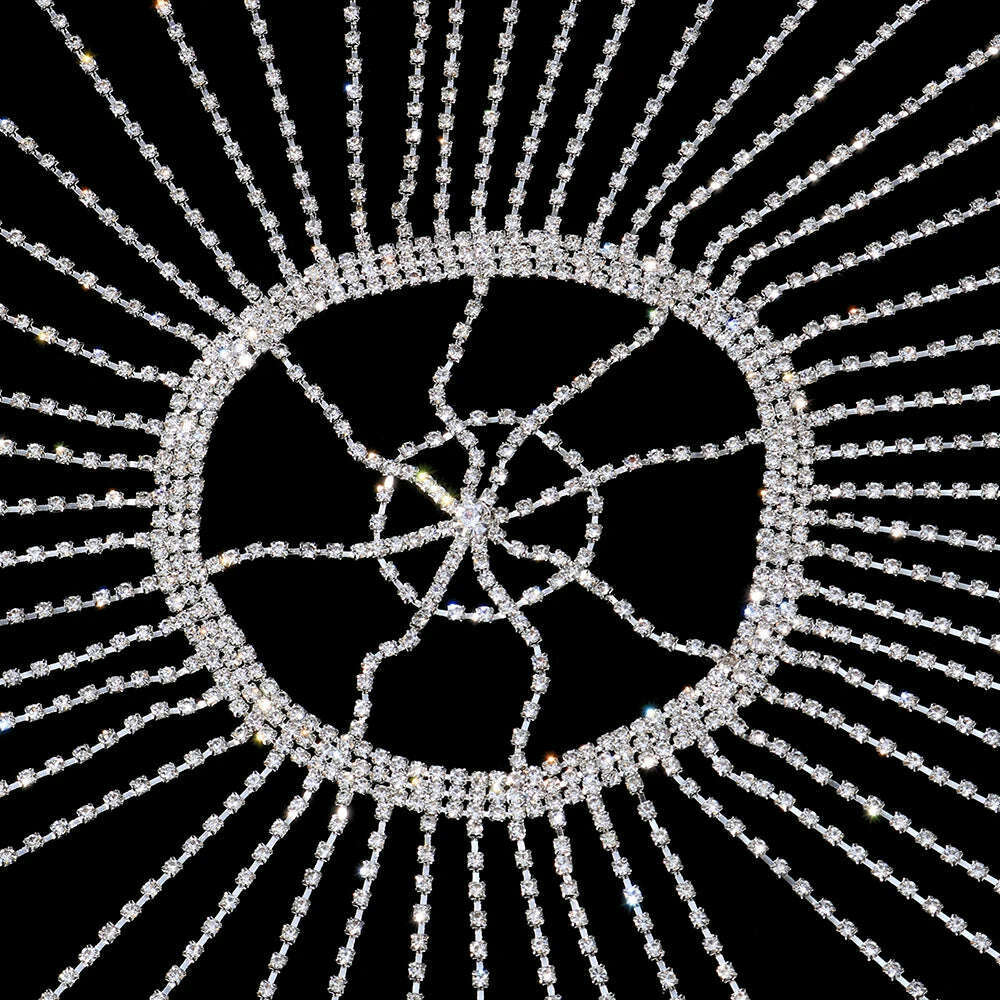 XSBODY Flash Long Tassel Hair Chain Rhinestone Head Chain for Women Nightclub Crystal Headband Hat Bridal Headpiece Jewelry - KIMLUD