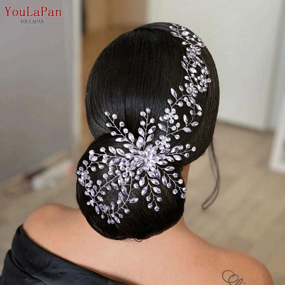 YouLaPan HP242 Wedding Headwear Headdresses for Girlfriend Fascinators Headband Bridal Hair Accessories Fashion Woman Tiara - KIMLUD